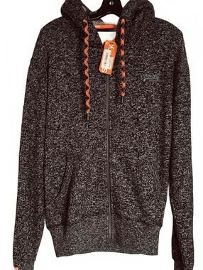 Superdry Orange Label Mountain ZipHoodCo. Full Zip Fleece Hooded Sweatshirt - L